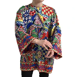 Multicolor Printed Long Sleeves Blouse Top