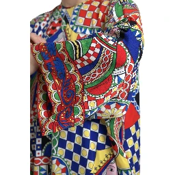 Multicolor Printed Long Sleeves Blouse Top