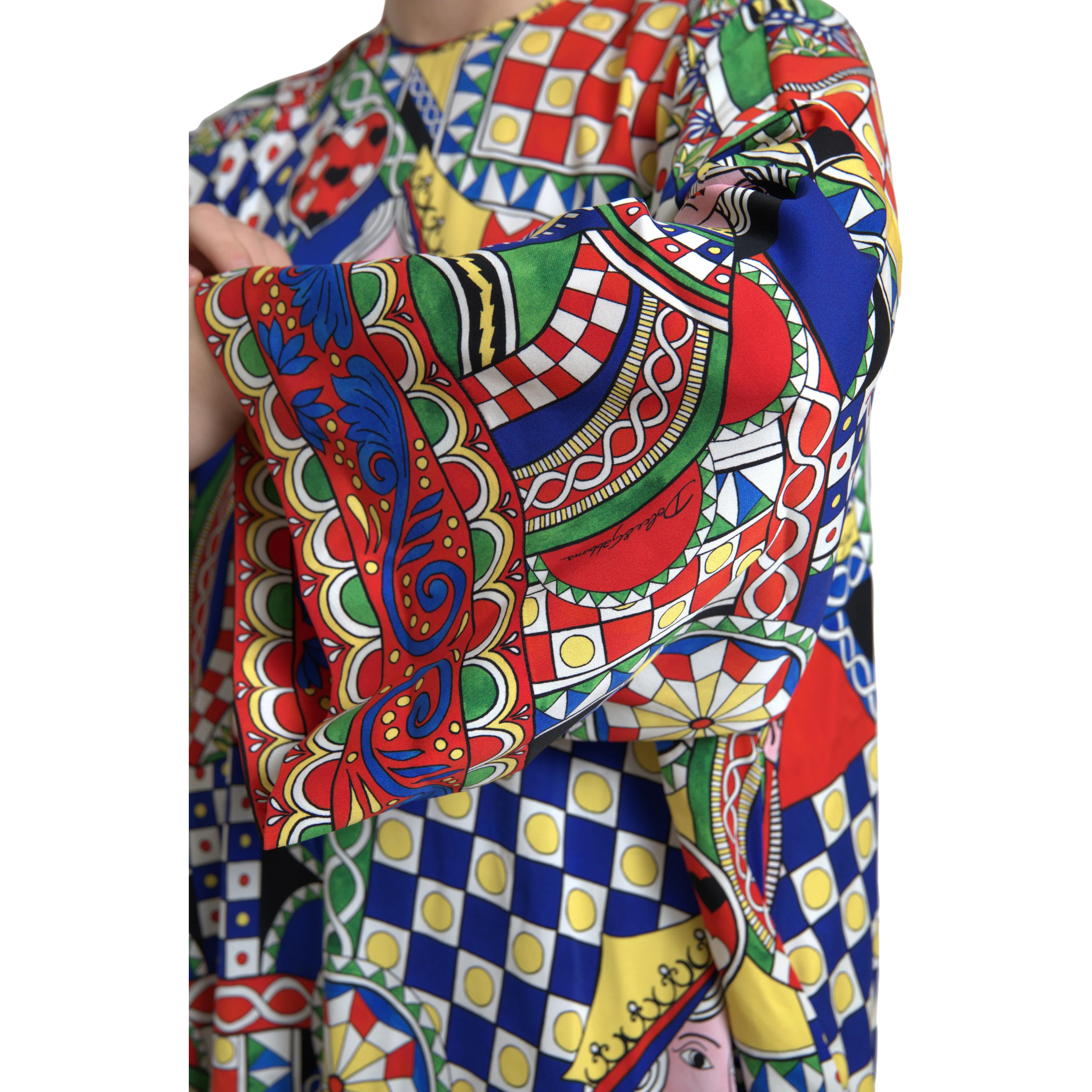 Multicolor Printed Long Sleeves Blouse Top