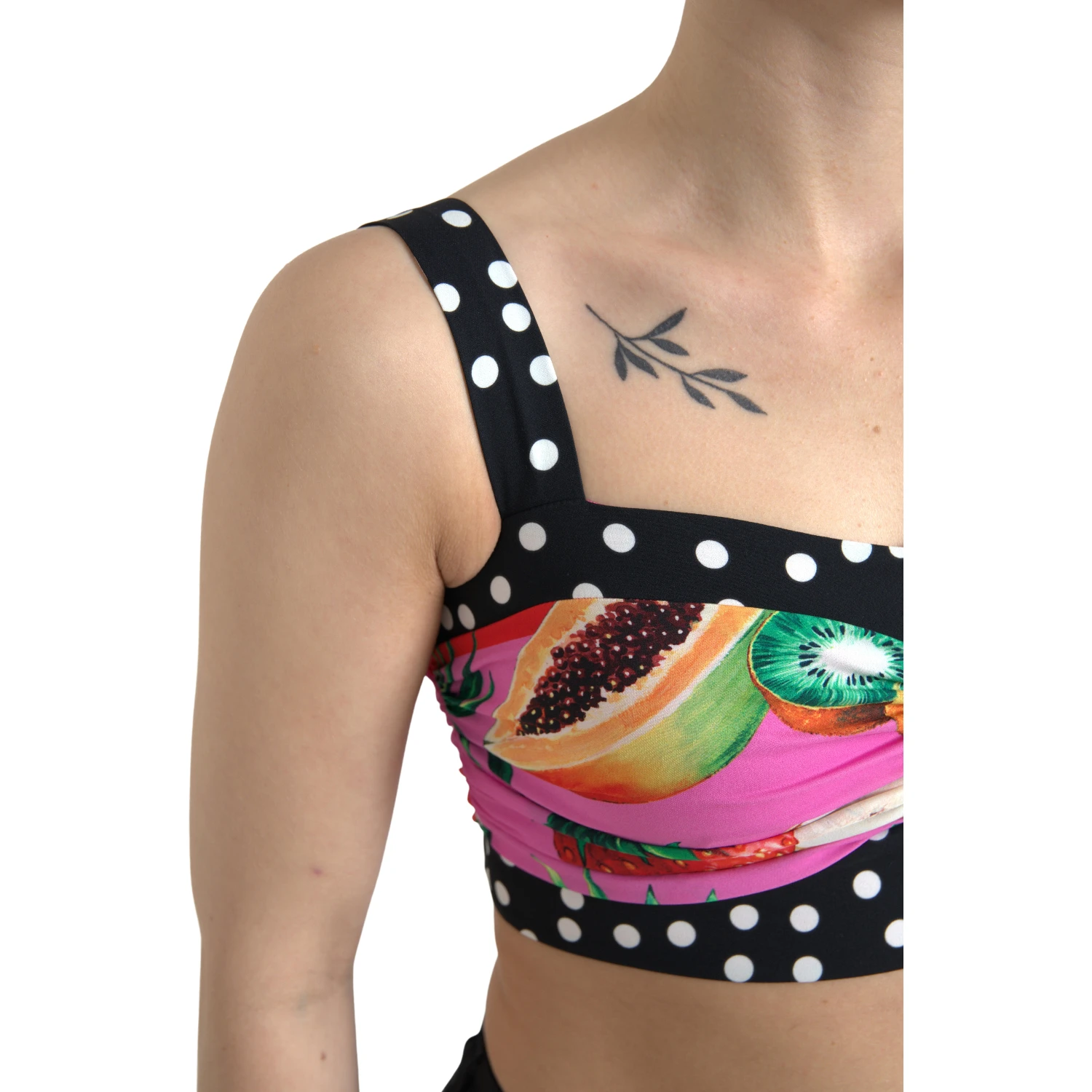 Multicolor Silk Cropped Bustier Corset Top