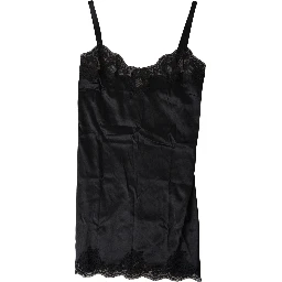 Black Lace Silk Sleepwear Camisole Top Underwear