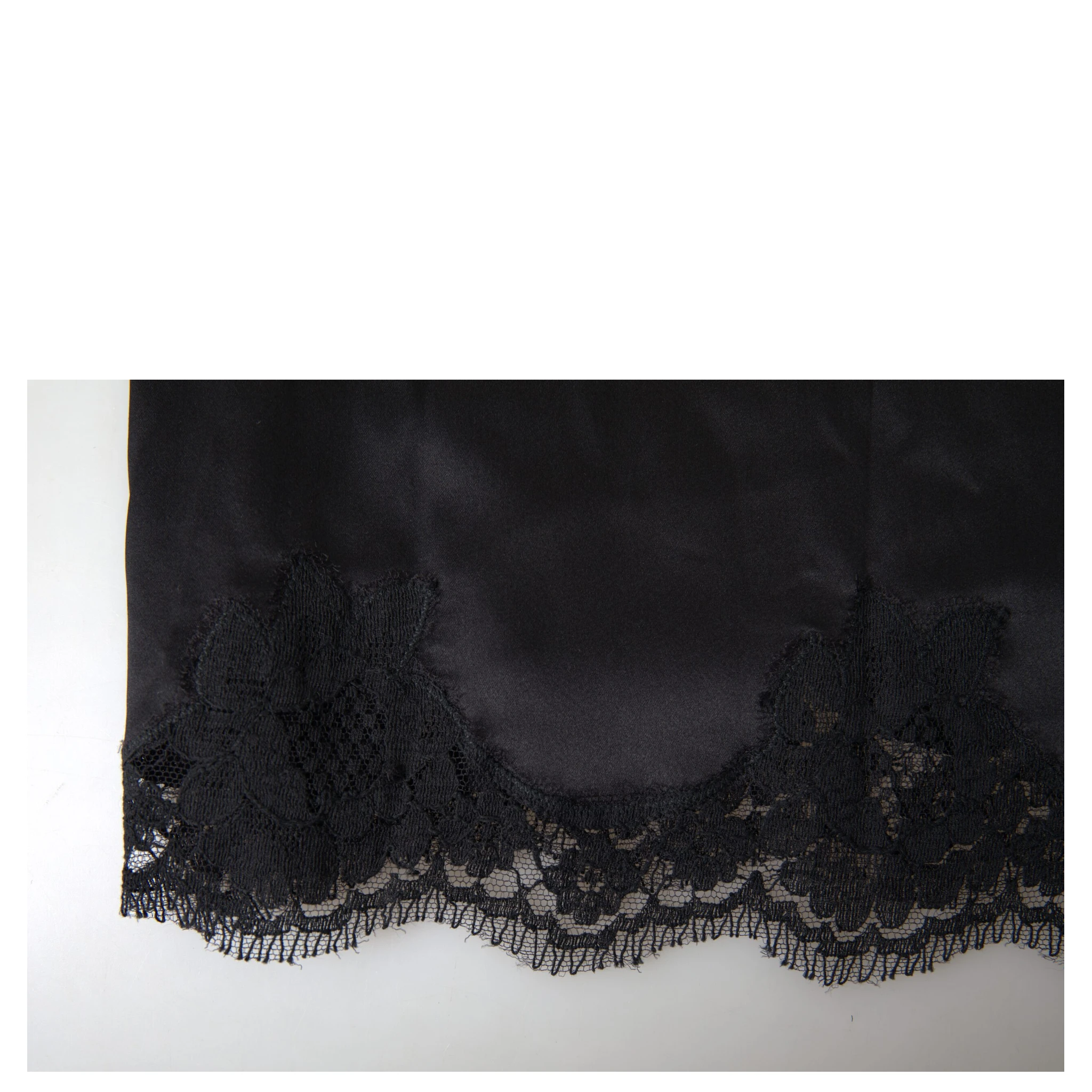 Black Lace Silk Sleepwear Camisole Top Underwear