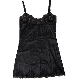 Black Lace Silk Sleepwear Camisole Top Underwear