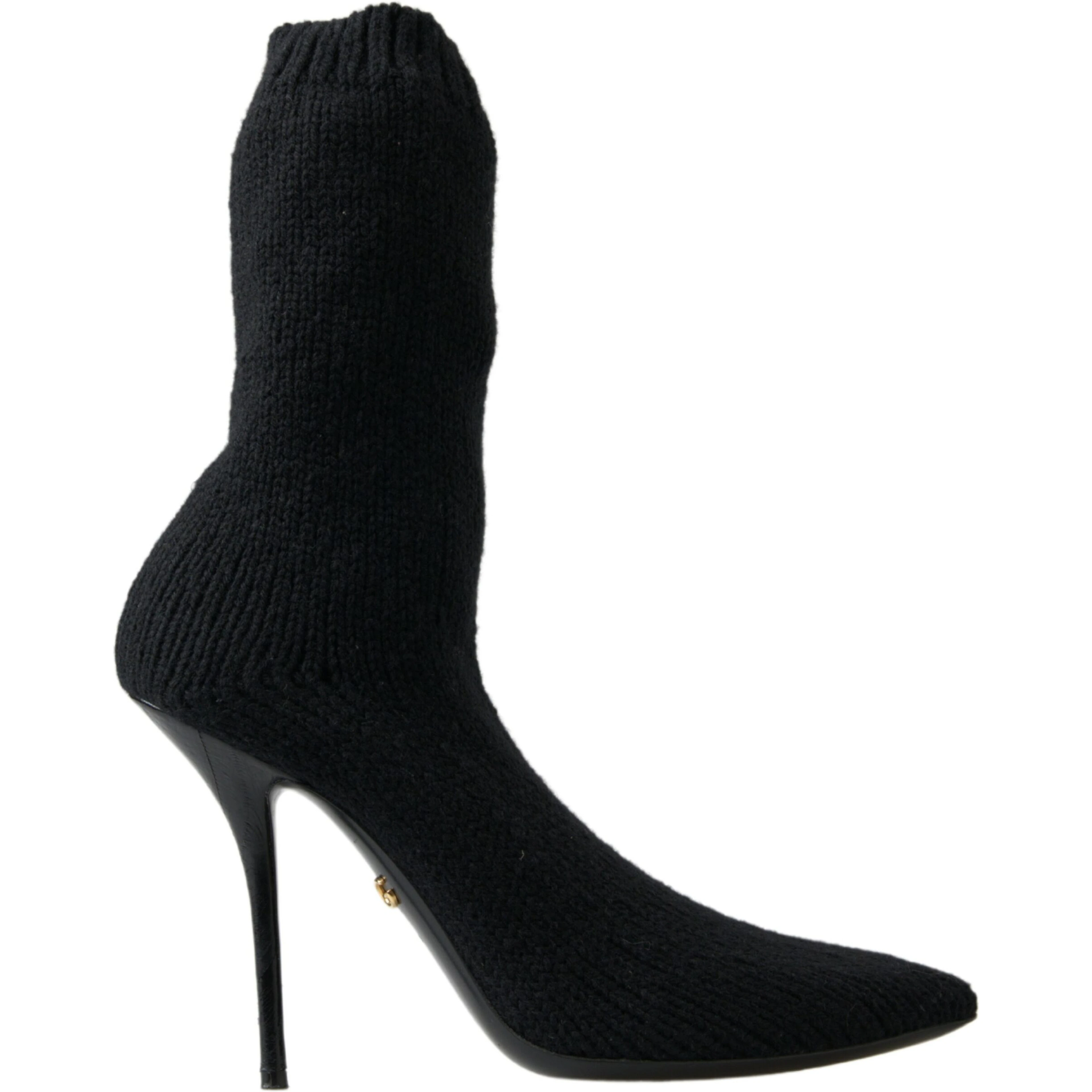 Black Stiletto Heel Mid Calf Women Boot Shoes