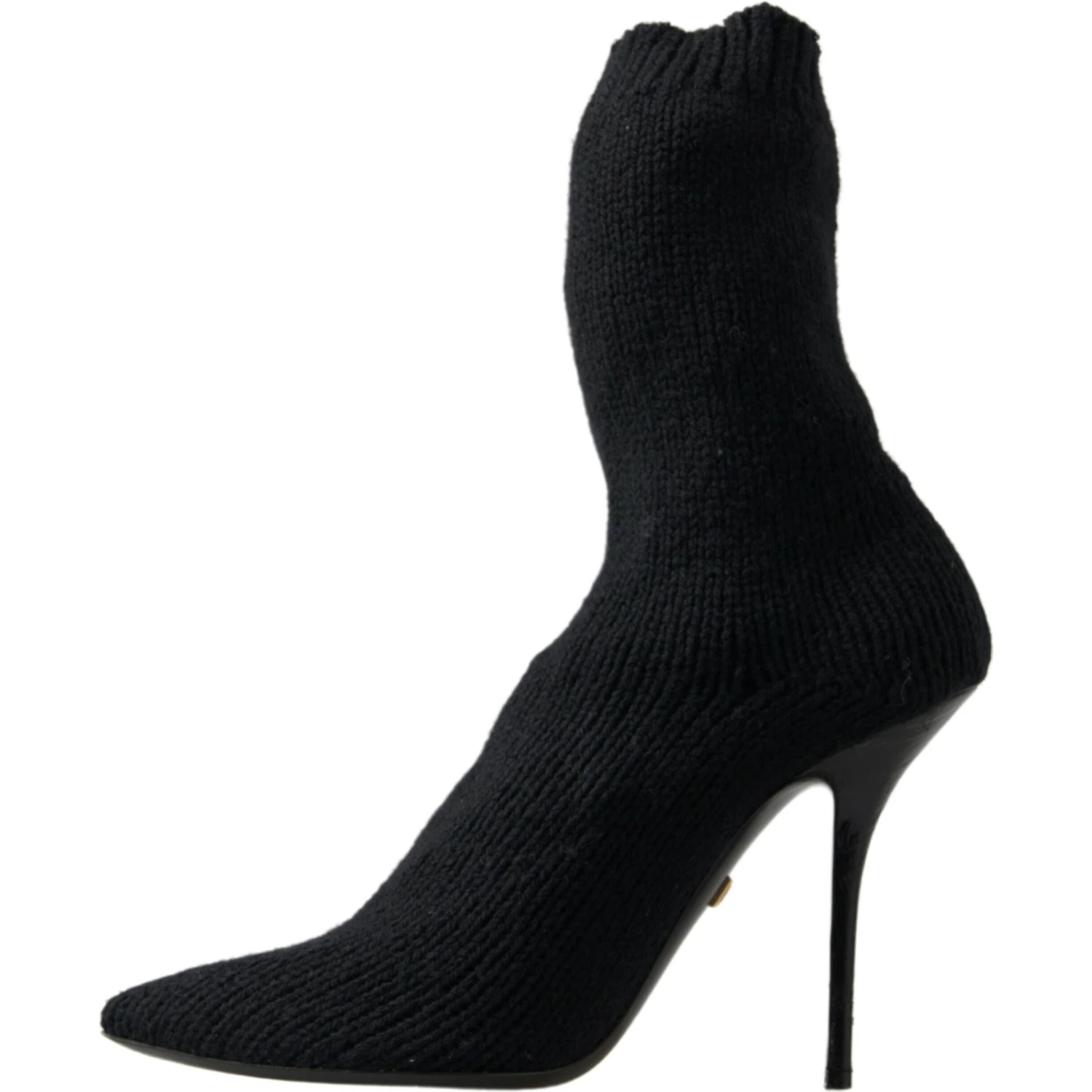 Black Stiletto Heel Mid Calf Women Boot Shoes