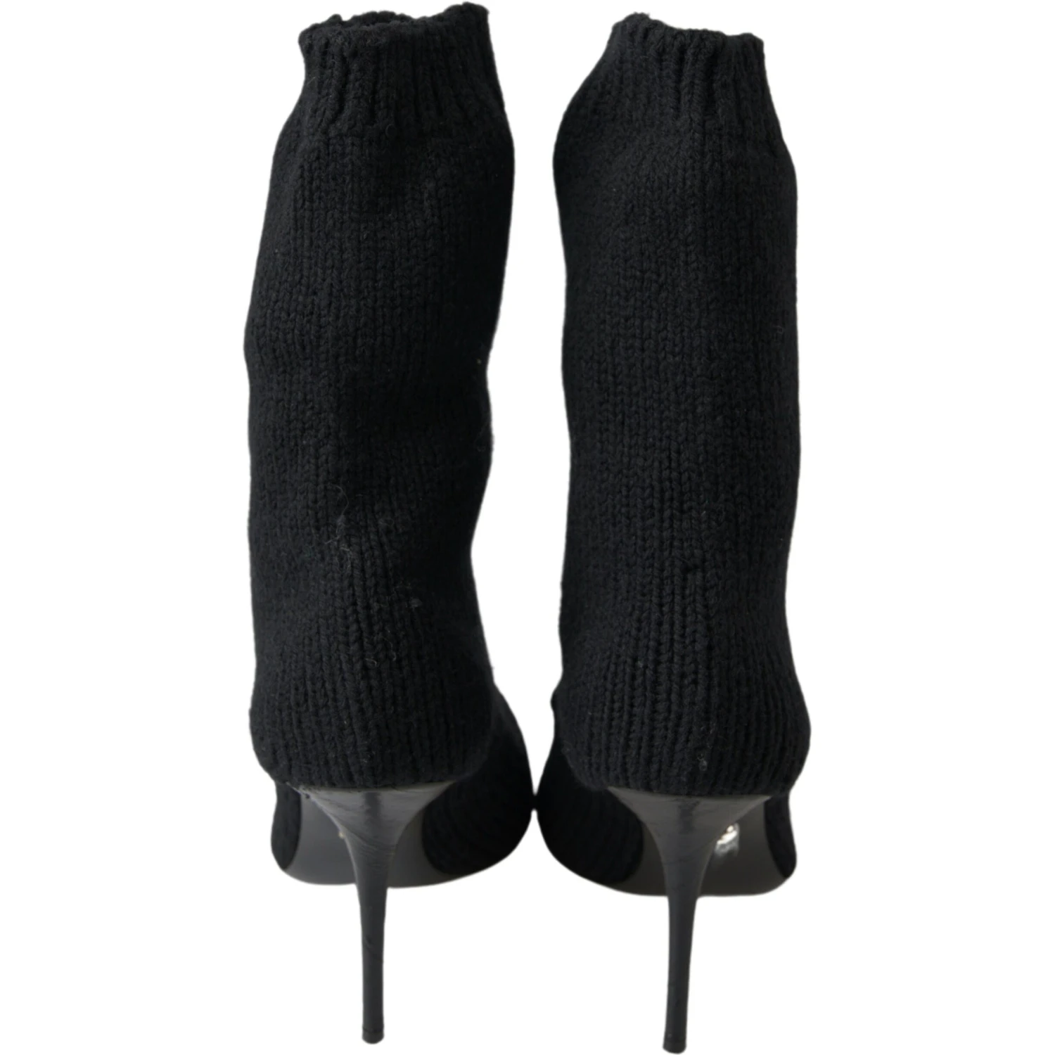 Black Stiletto Heel Mid Calf Women Boot Shoes