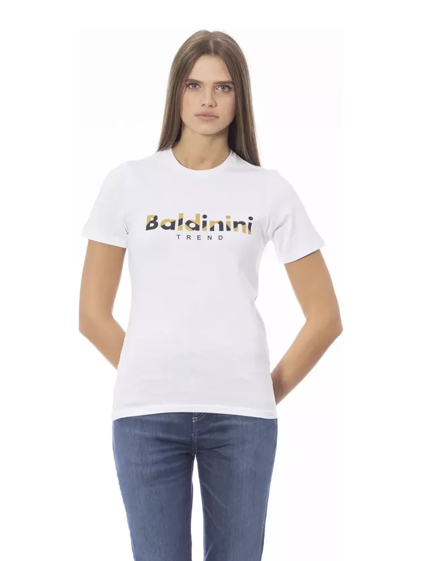 تي شيرت قطني أبيض