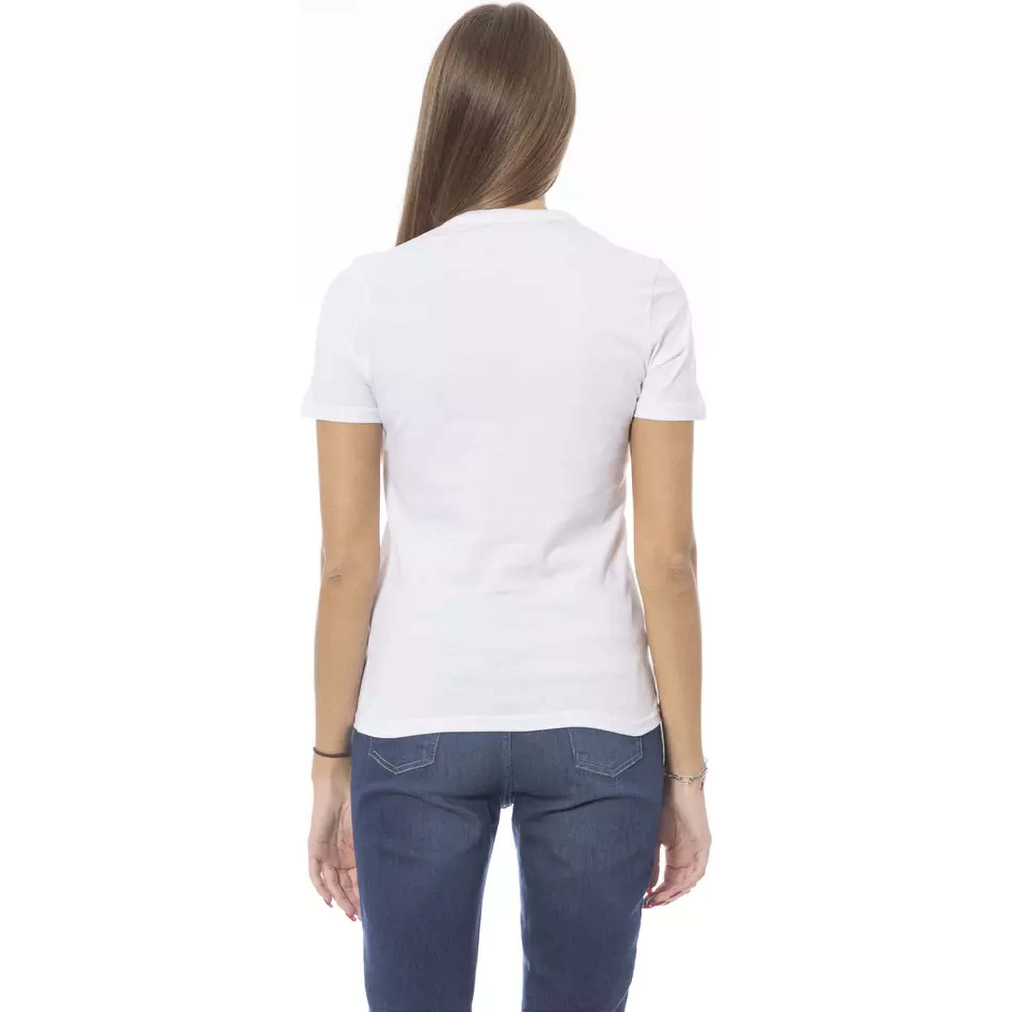 تي شيرت قطني أبيض