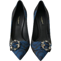 Blue Floral Ayers Crystal Pumps Shoes