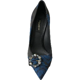 Blue Floral Ayers Crystal Pumps Shoes