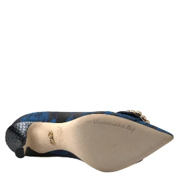 Blue Floral Ayers Crystal Pumps Shoes