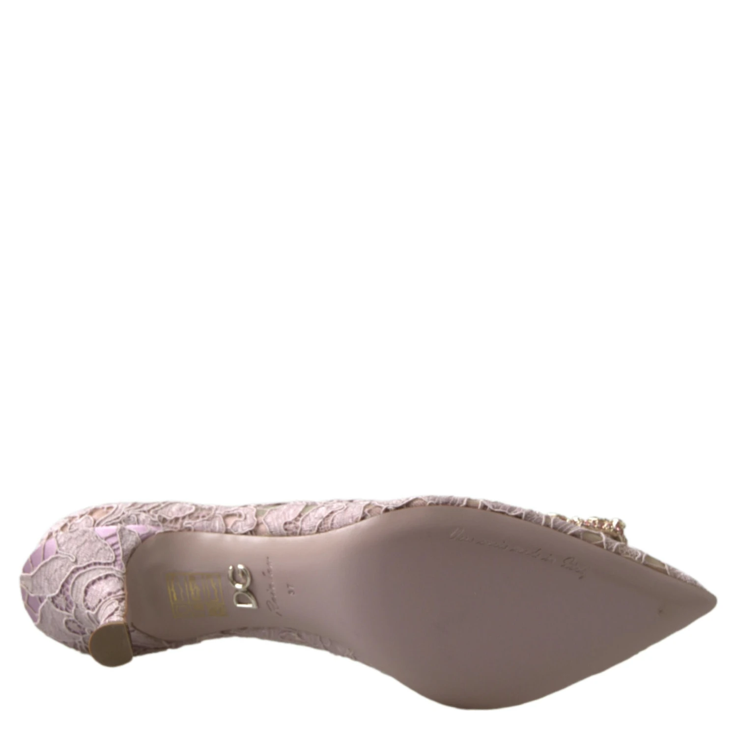 Pink Floral Lace DG Crystal Pumps Shoes