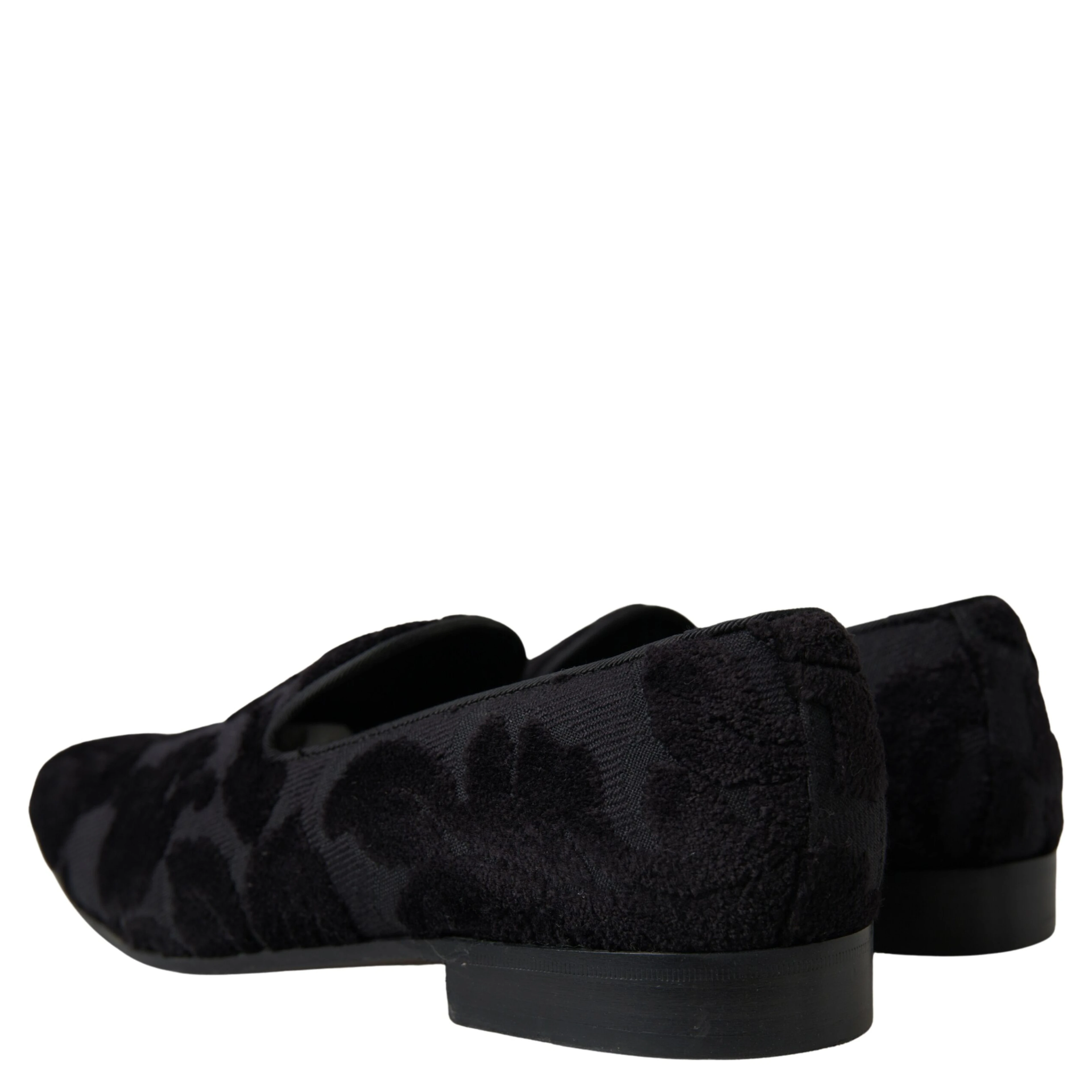 Black Brocade Loafers Formal Shoes