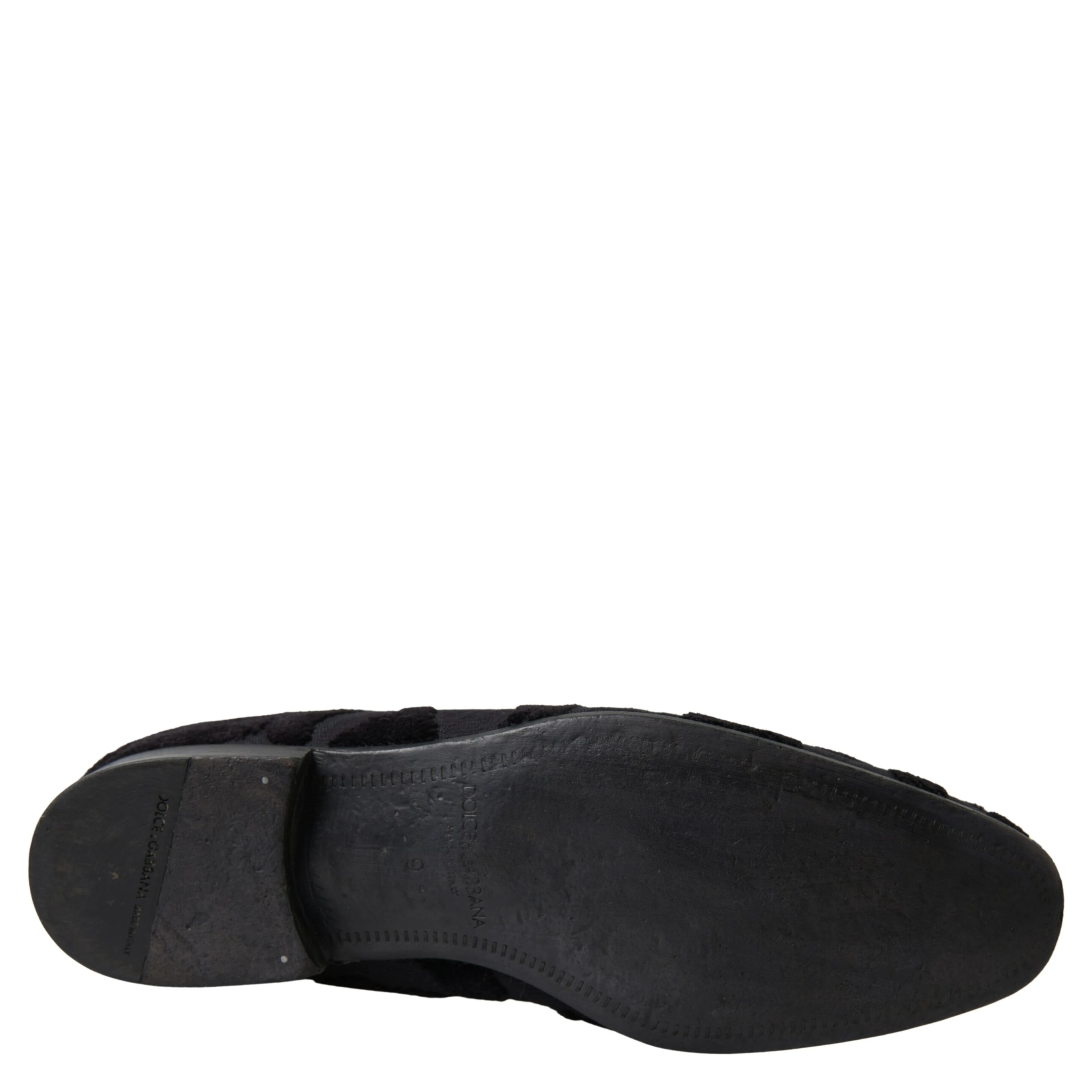 Black Brocade Loafers Formal Shoes
