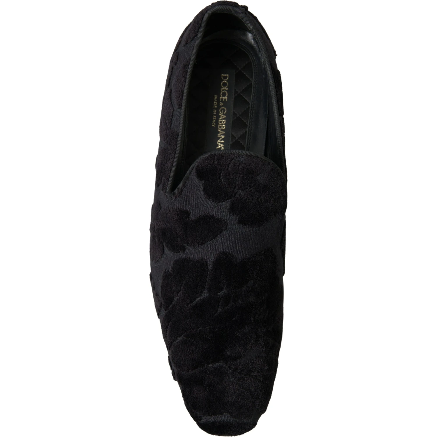 Black Brocade Loafers Formal Shoes