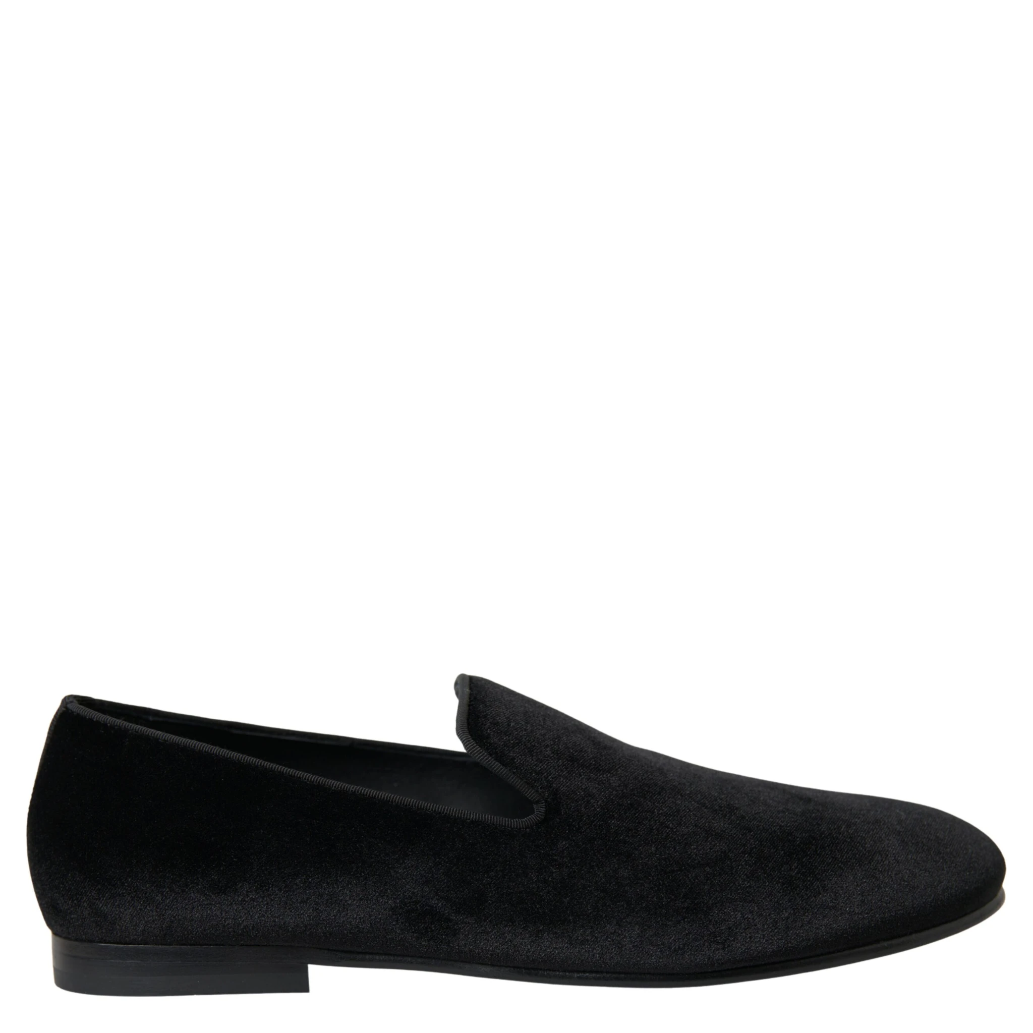 Black Velvet Loafers Formal Shoes