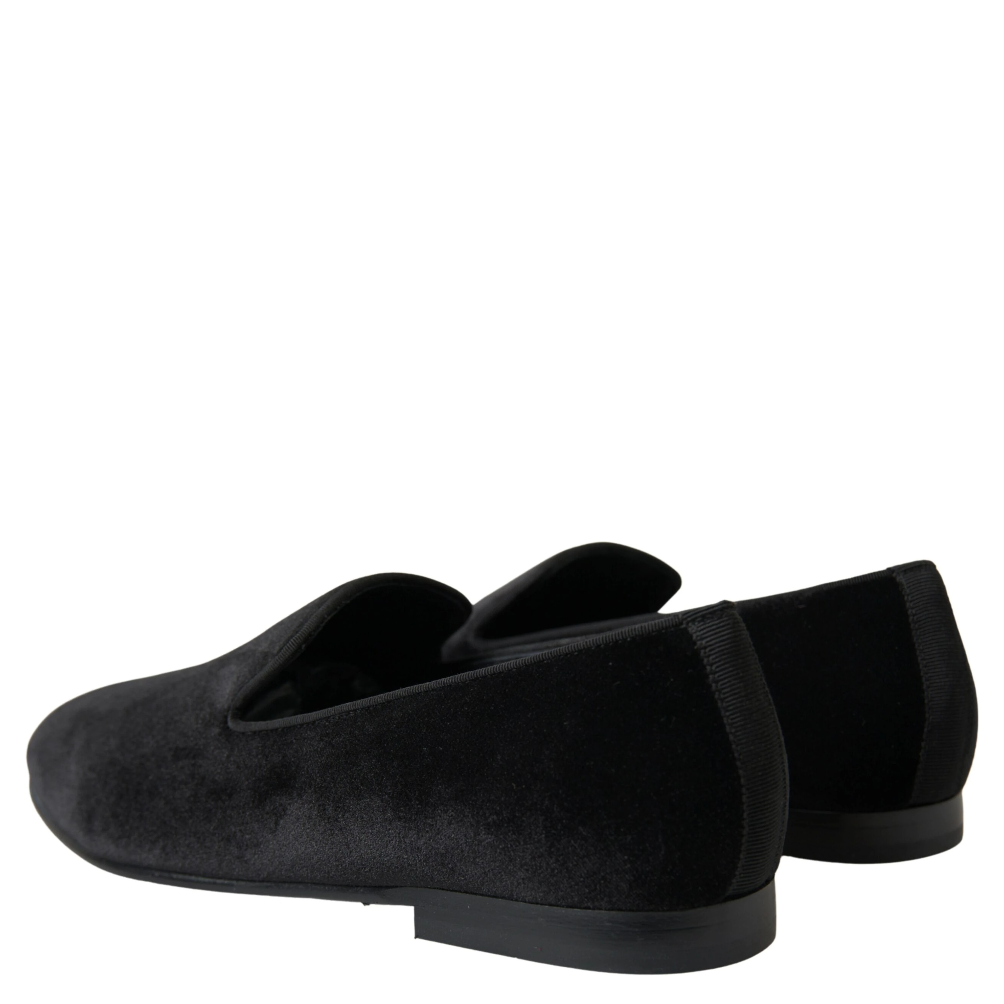 Black Velvet Loafers Formal Shoes