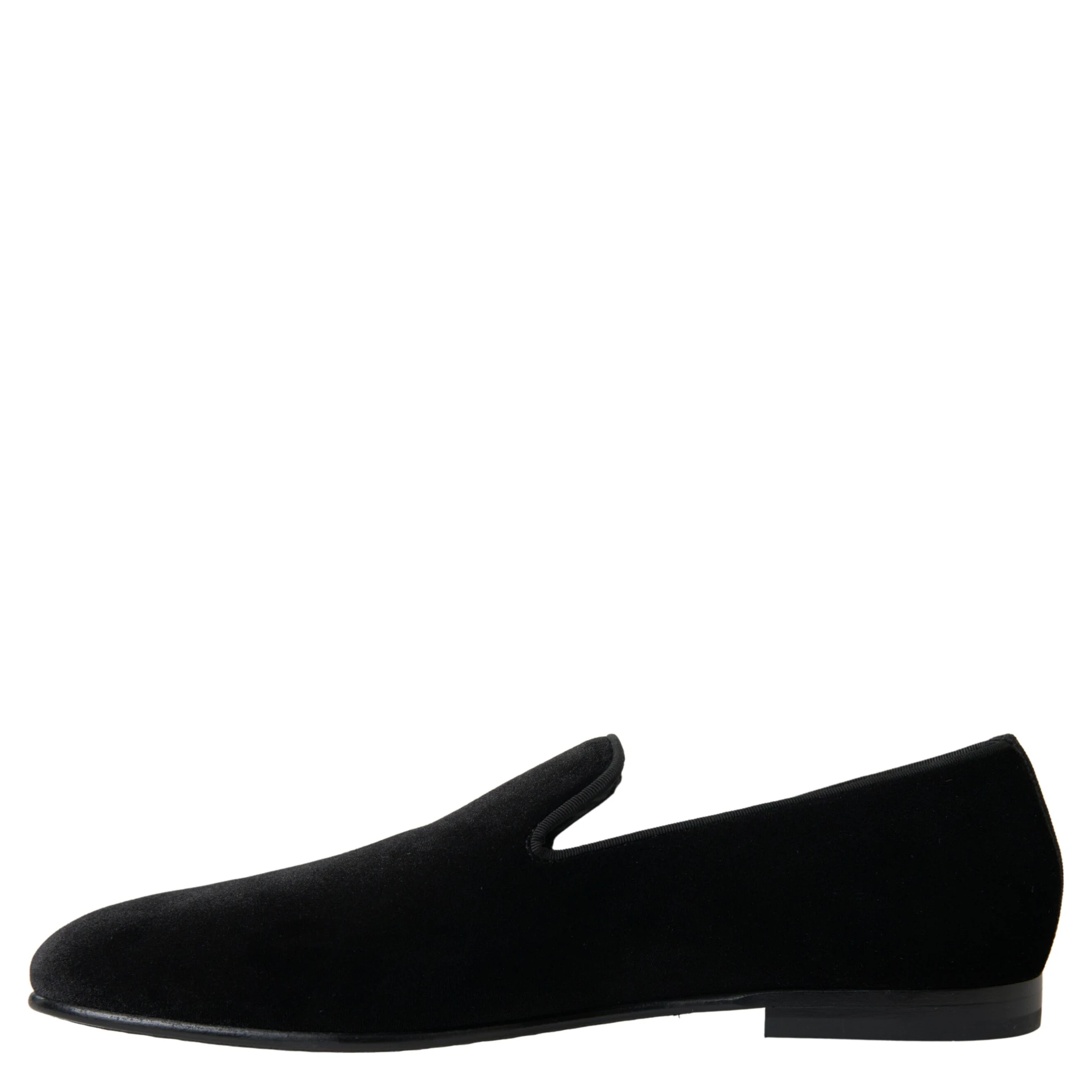 Black Velvet Loafers Formal Shoes