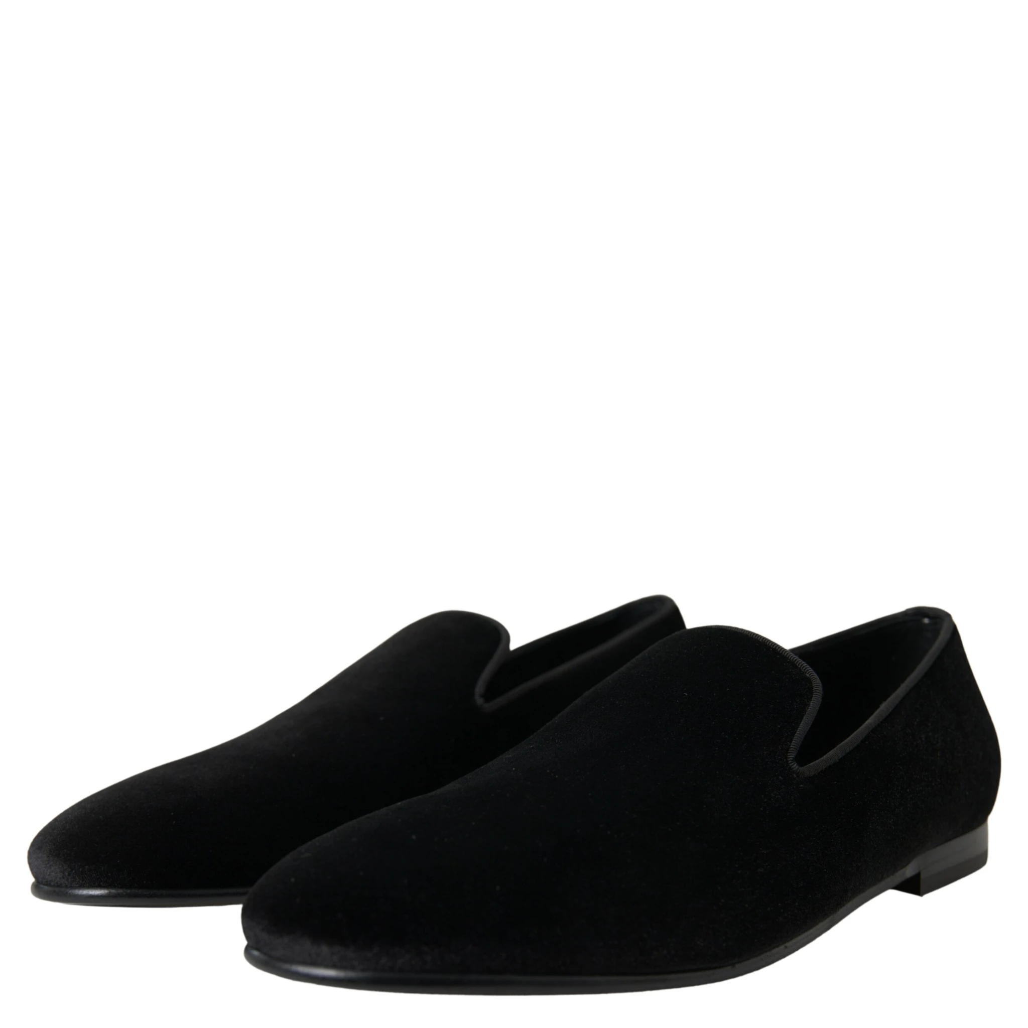 Black Velvet Loafers Formal Shoes