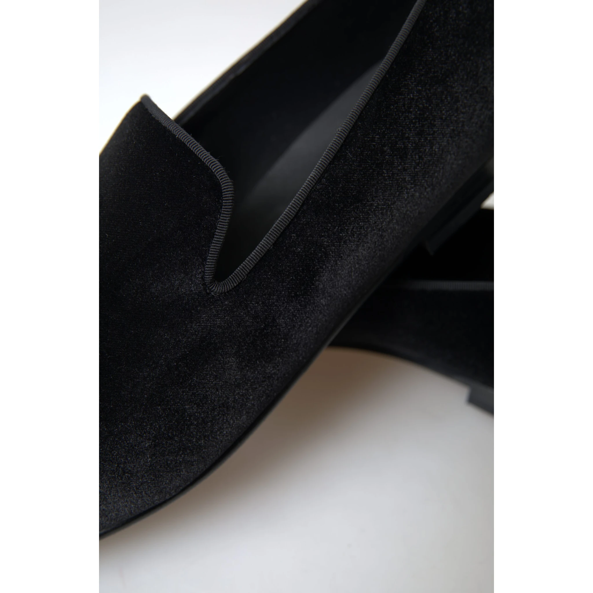Black Velvet Loafers Formal Shoes
