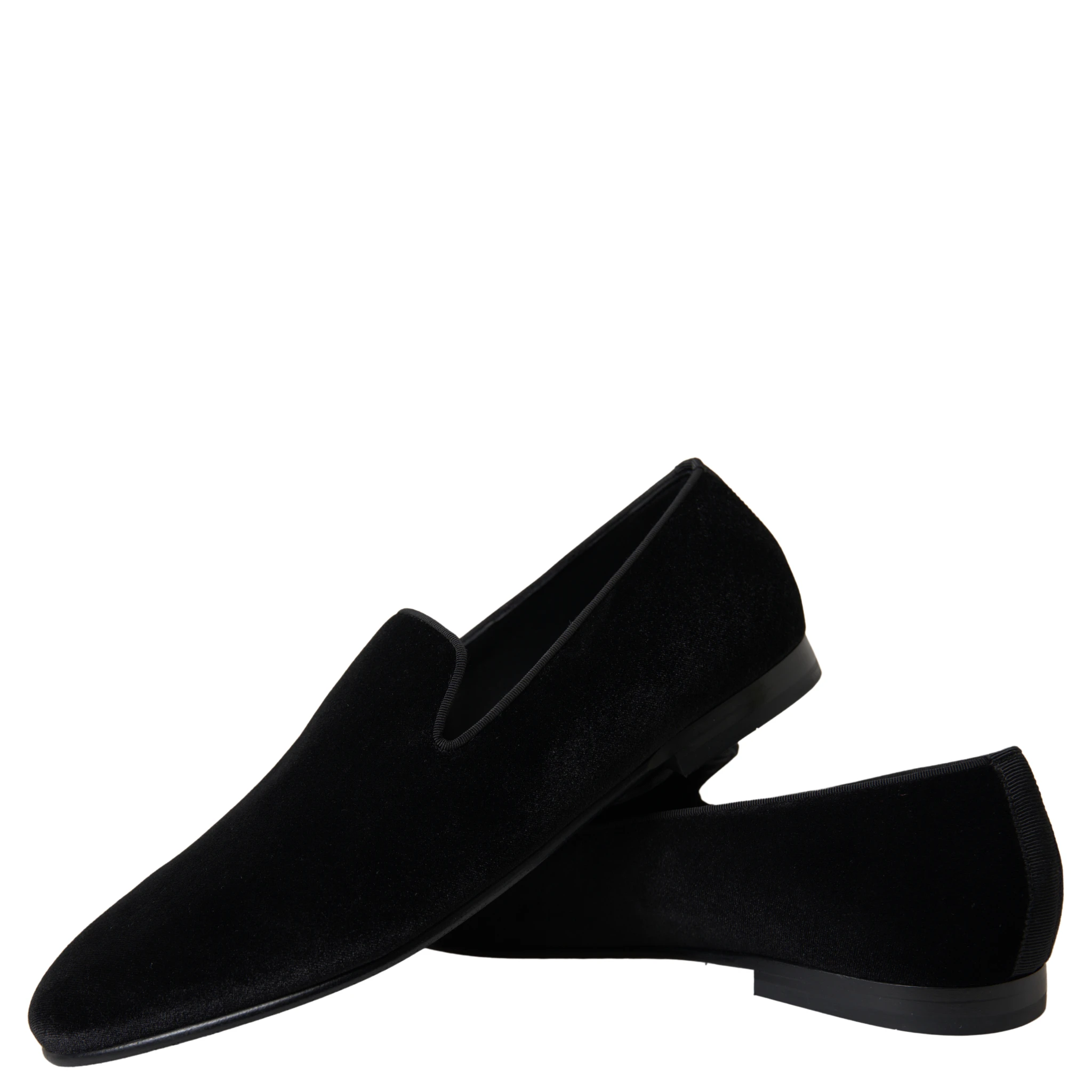 Black Velvet Loafers Formal Shoes