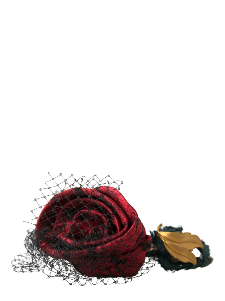 Red with multicolor Rose Silk Crystal Netted Logo Diadem Headband alternative