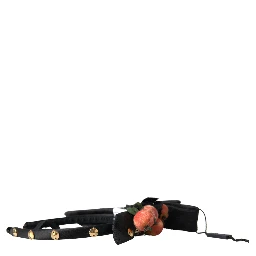 Black with multicolor Fig Fruit Crystal Tiara Diadem Headband