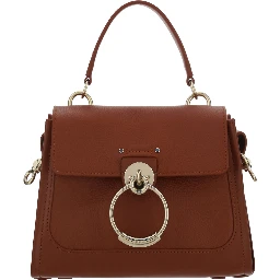 Brown Calf Leather Tess Handbag