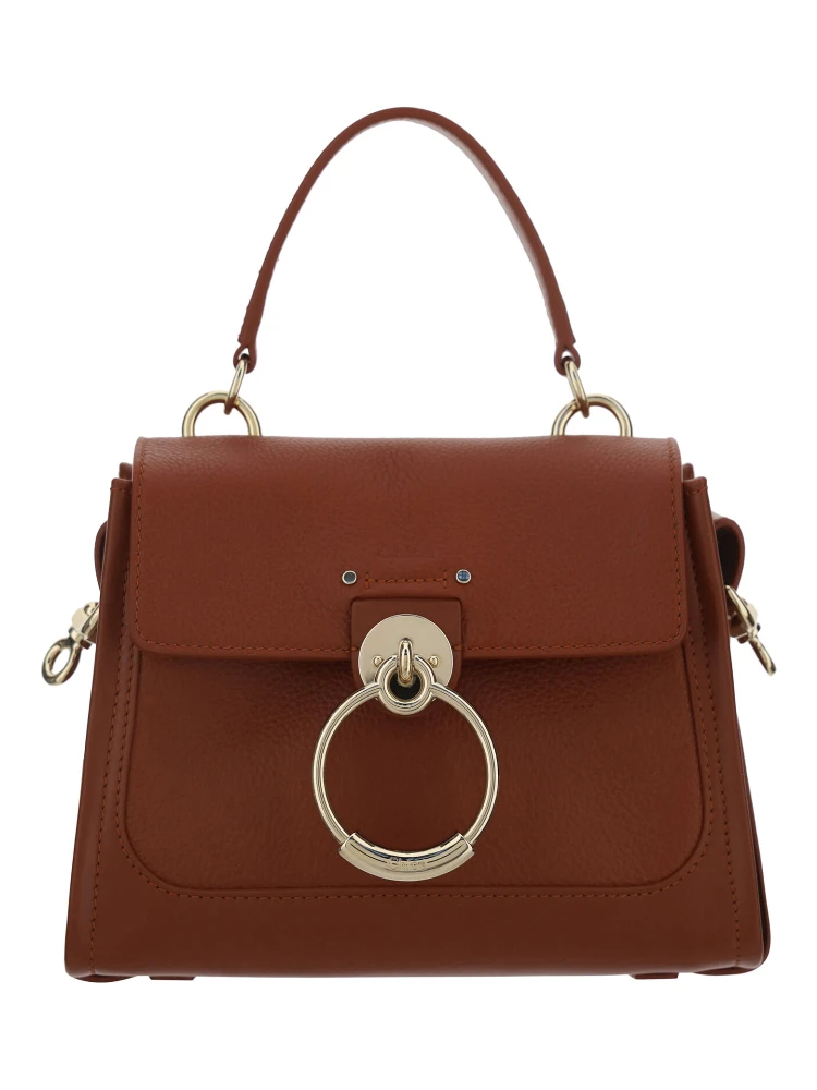 Brown Calf Leather Tess Handbag