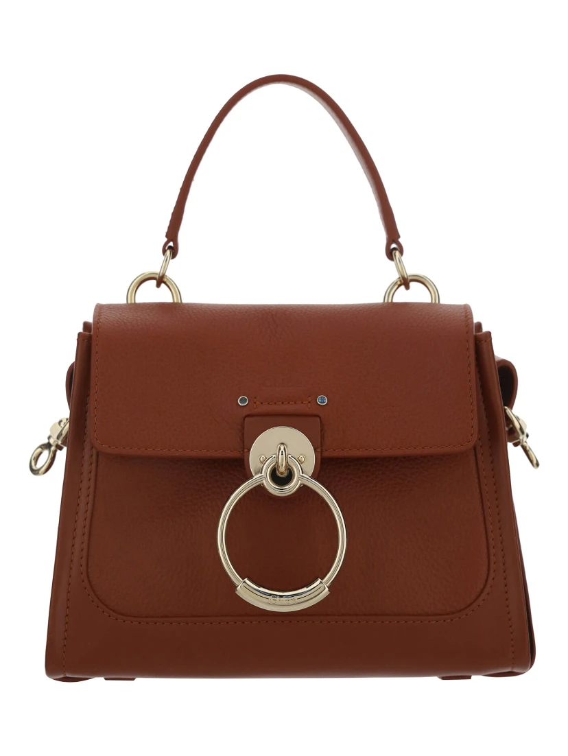Brown Calf Leather Tess Handbag