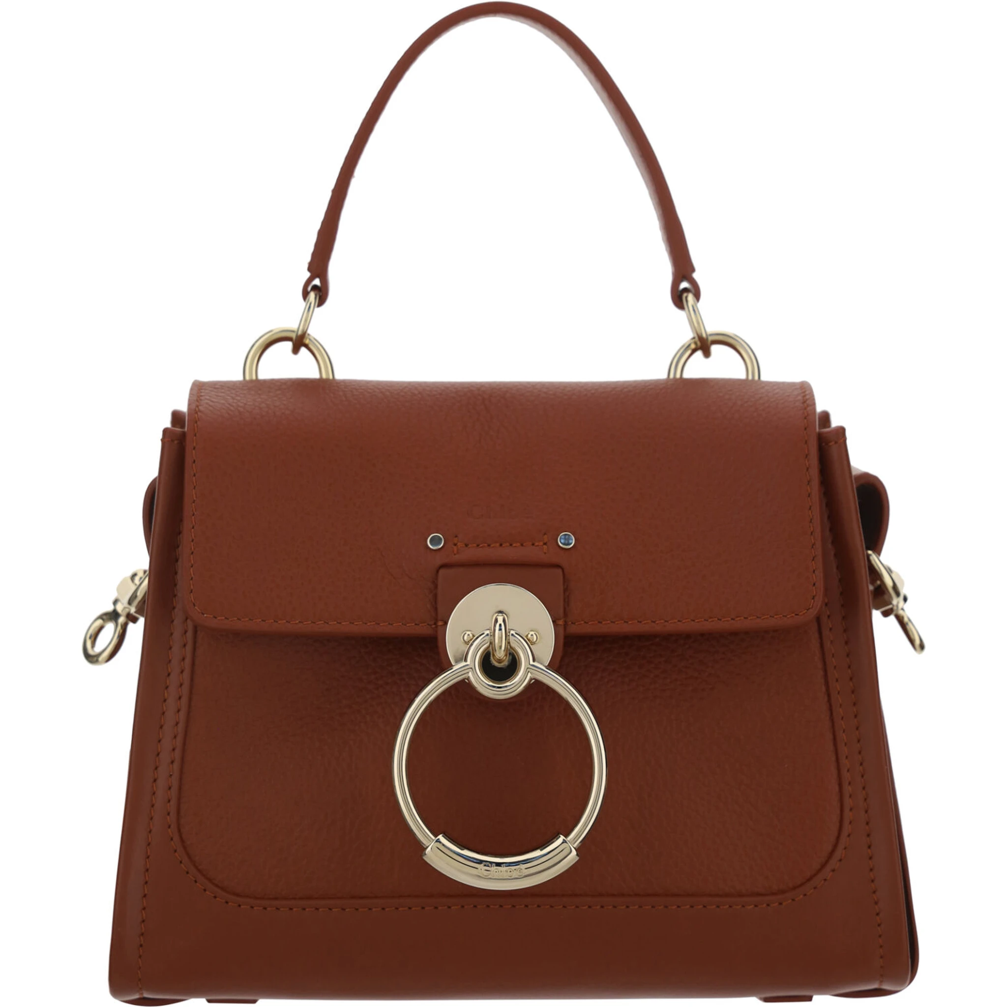 Brown Calf Leather Tess Handbag