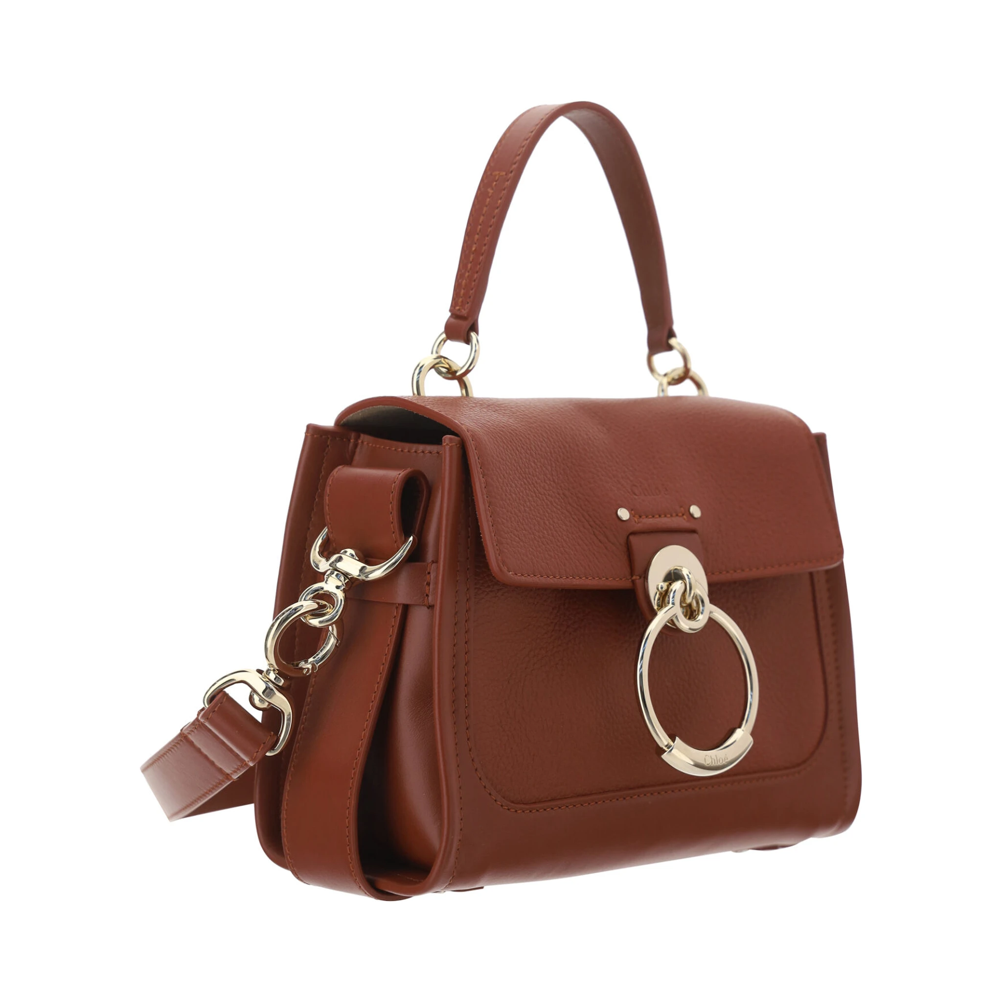 Brown Calf Leather Tess Handbag