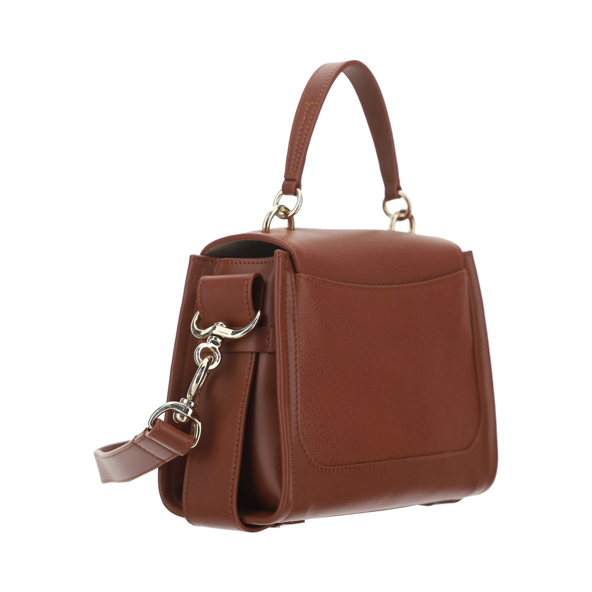 Brown Calf Leather Tess Handbag