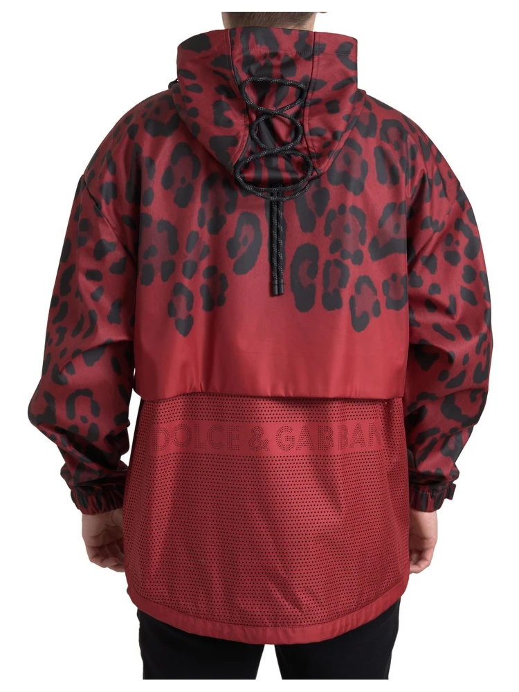 Red Leopard Hooded Rain Coat Jacket alternative