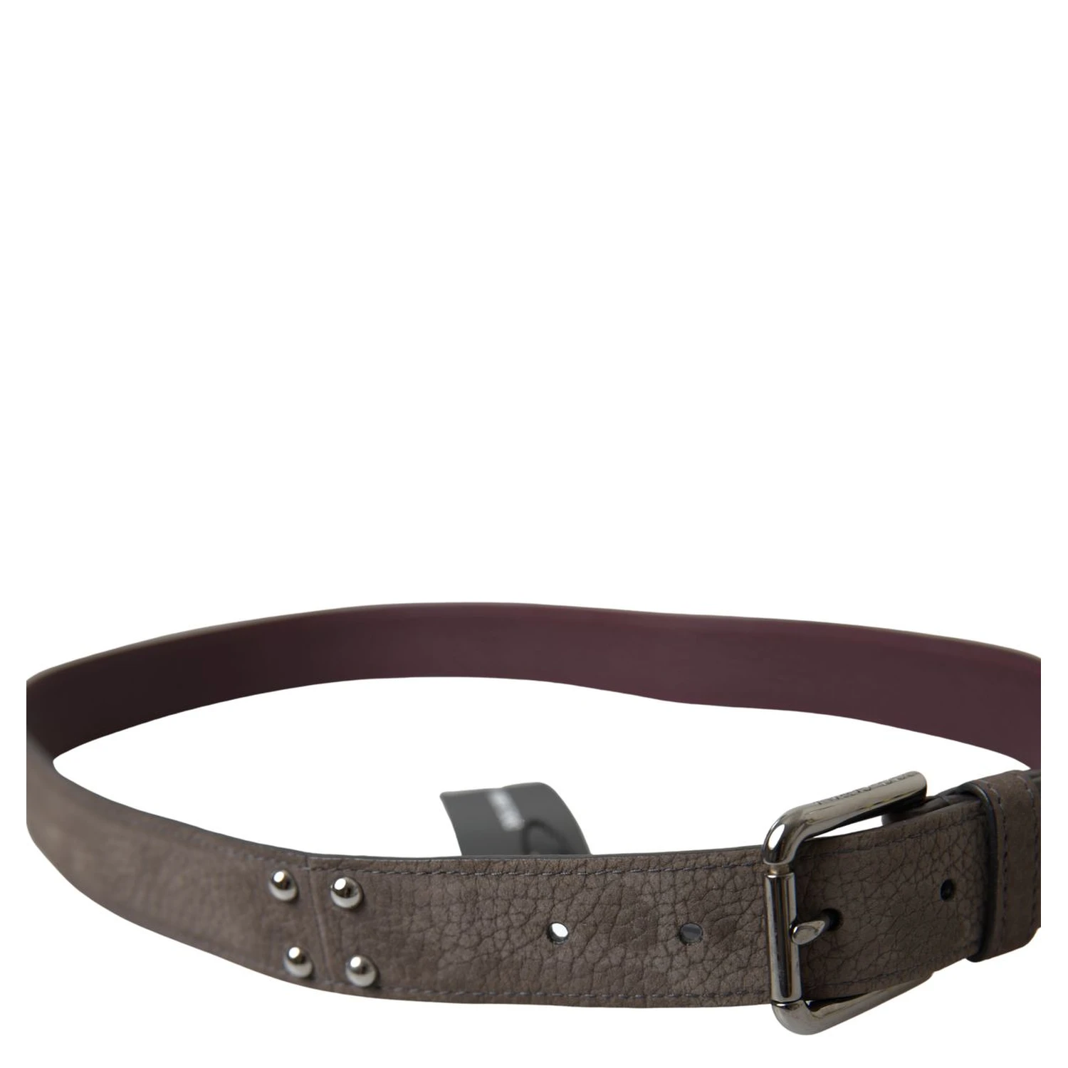 Brown Leather Metal Buckle Men Cintura Belt