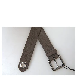 Brown Leather Metal Buckle Men Cintura Belt