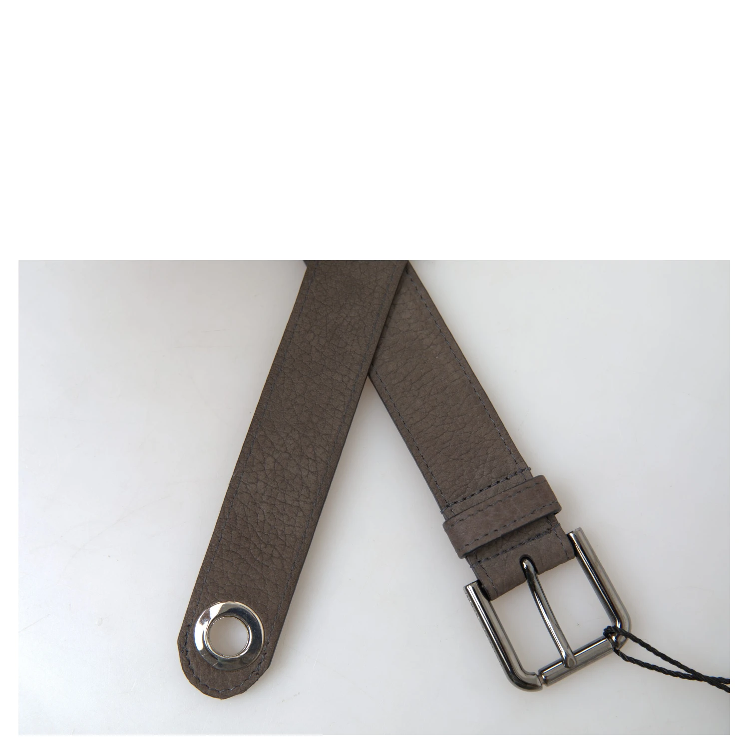 Brown Leather Metal Buckle Men Cintura Belt