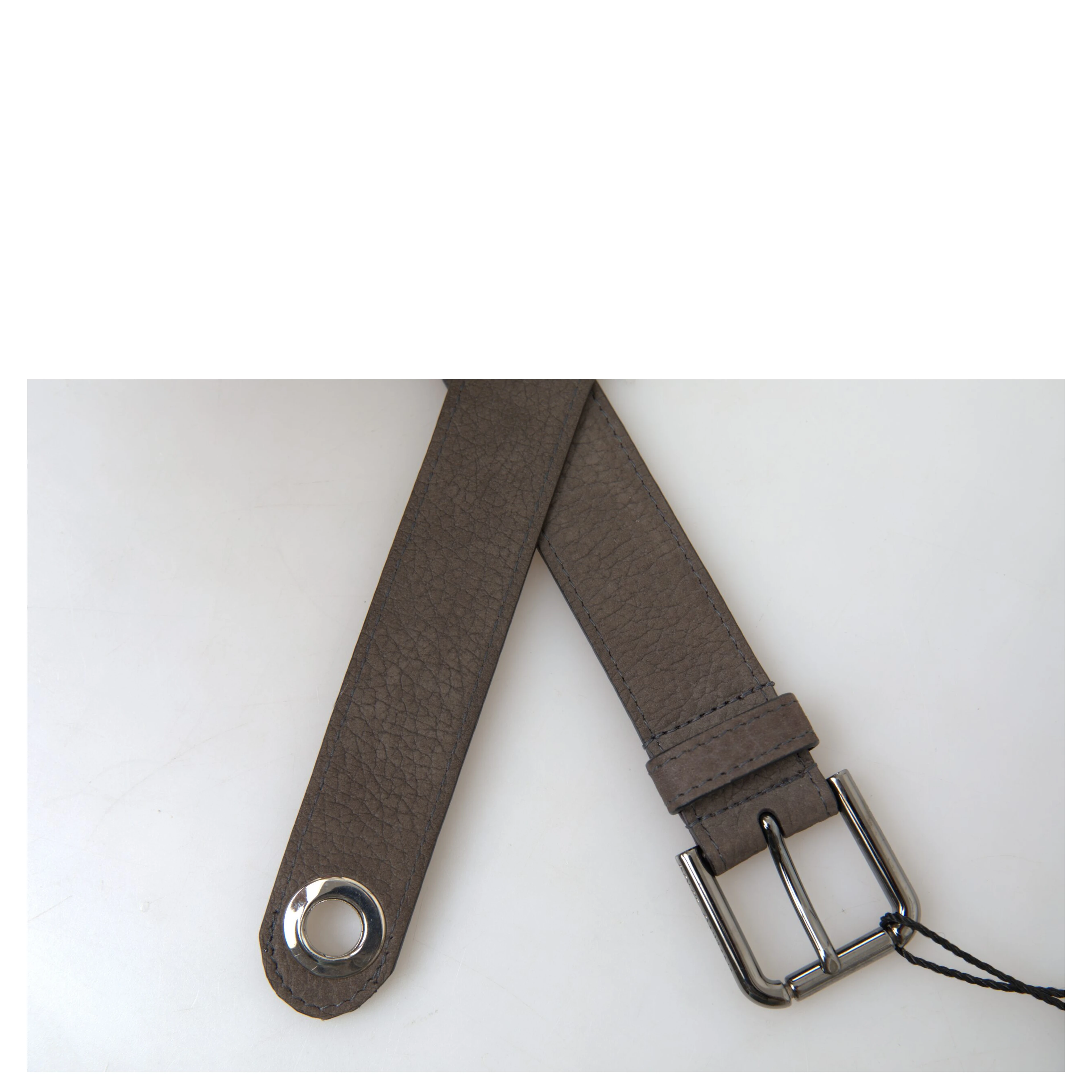 Brown Leather Metal Buckle Men Cintura Belt