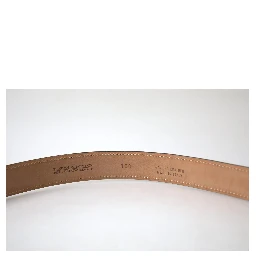 Black Leather Metal Buckle Cintura Belt