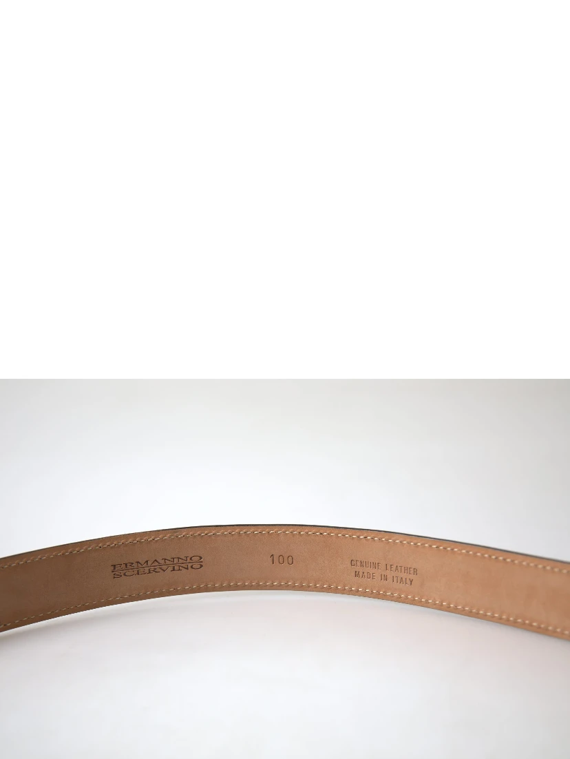 Black Leather Metal Buckle Cintura Belt