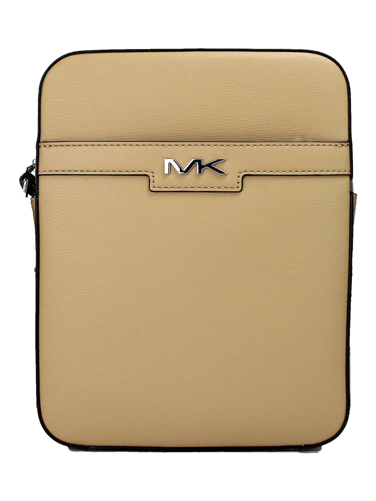 Cooper Medium Camel Crossgrain Leather Flight Crossbody Bag