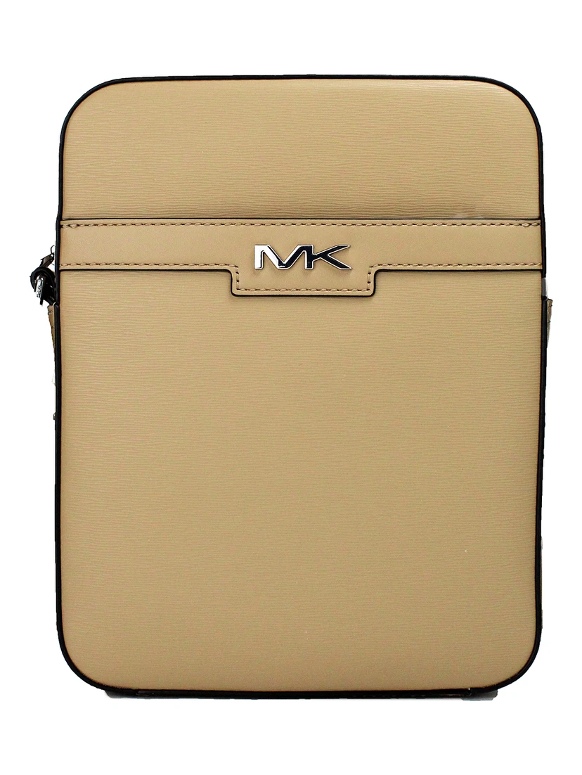 Cooper Medium Camel Crossgrain Leather Flight Crossbody Bag