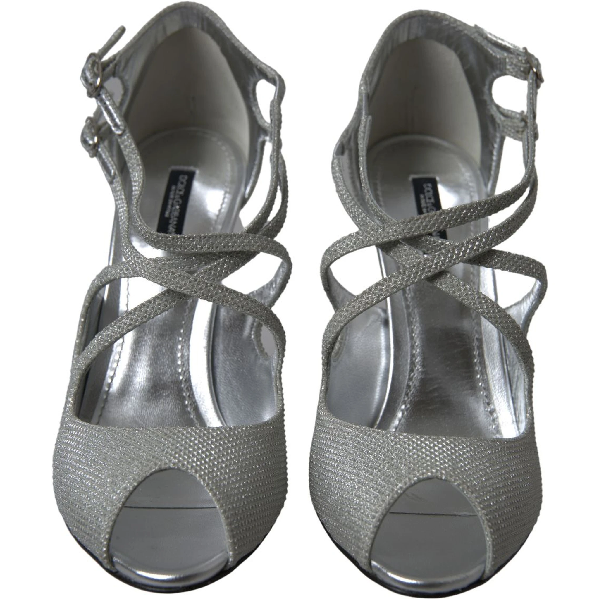 Silver Shimmers Sandals Heel Pumps Shoes