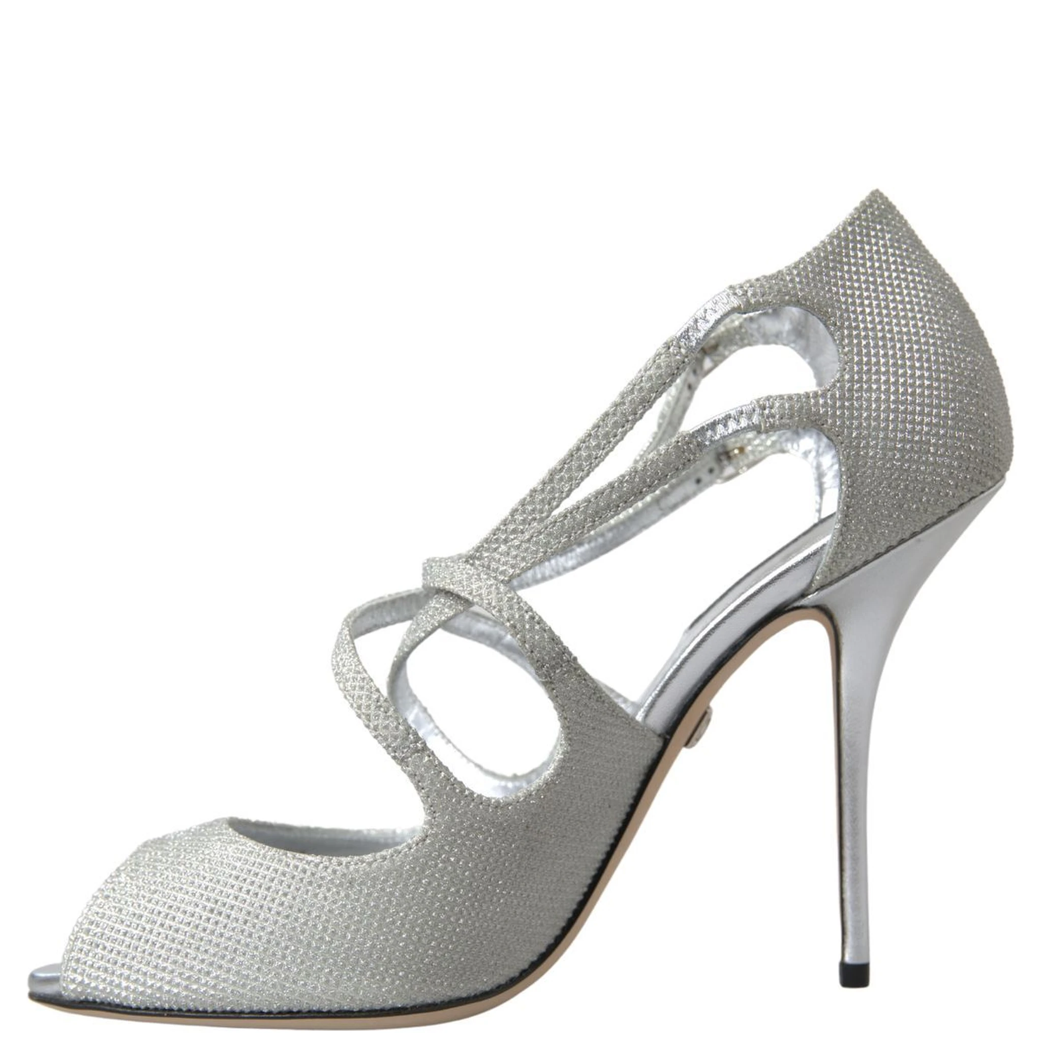 Silver Shimmers Sandals Heel Pumps Shoes