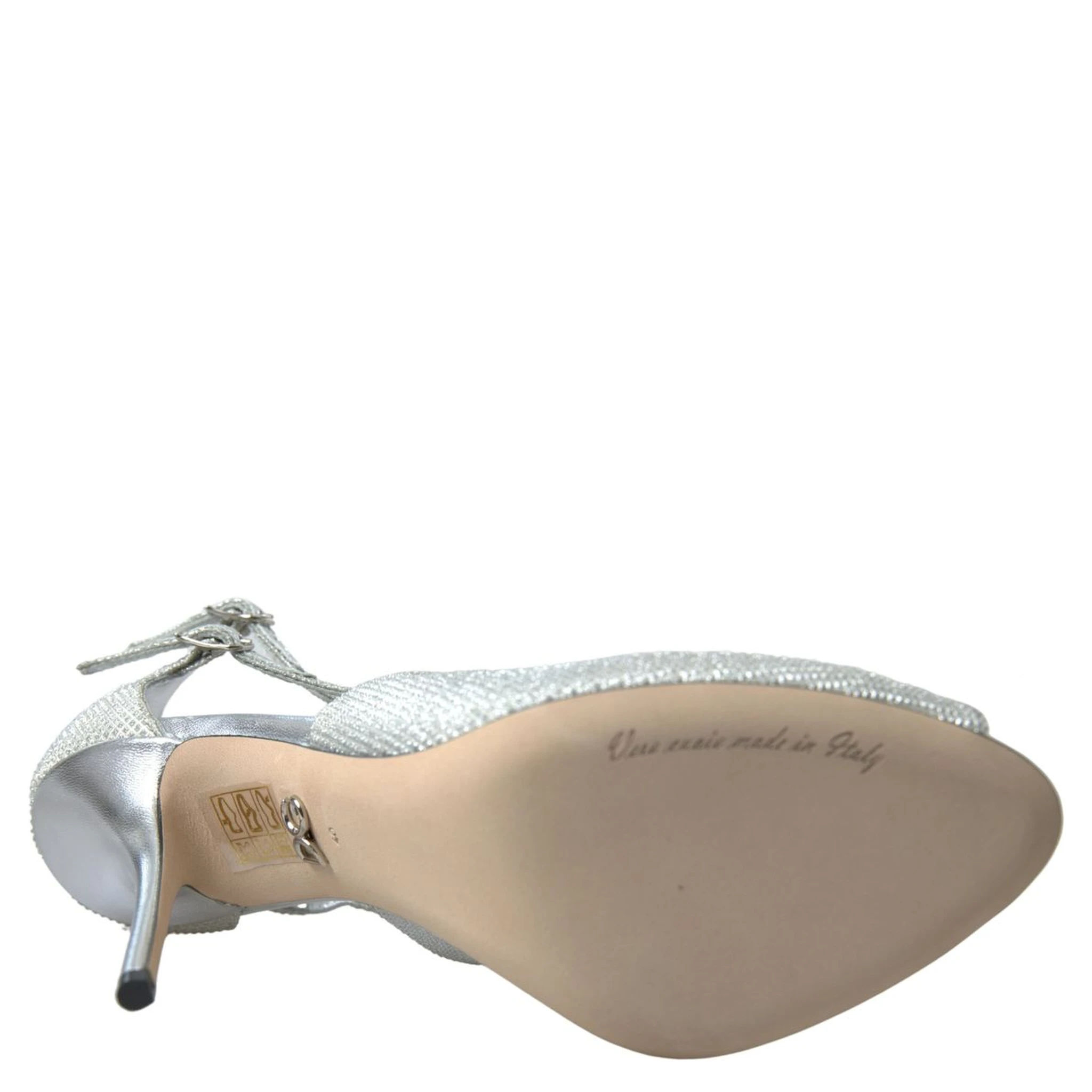 Silver Shimmers Sandals Heel Pumps Shoes