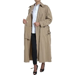 Khaki Double Breasted Trench Coat Jacket