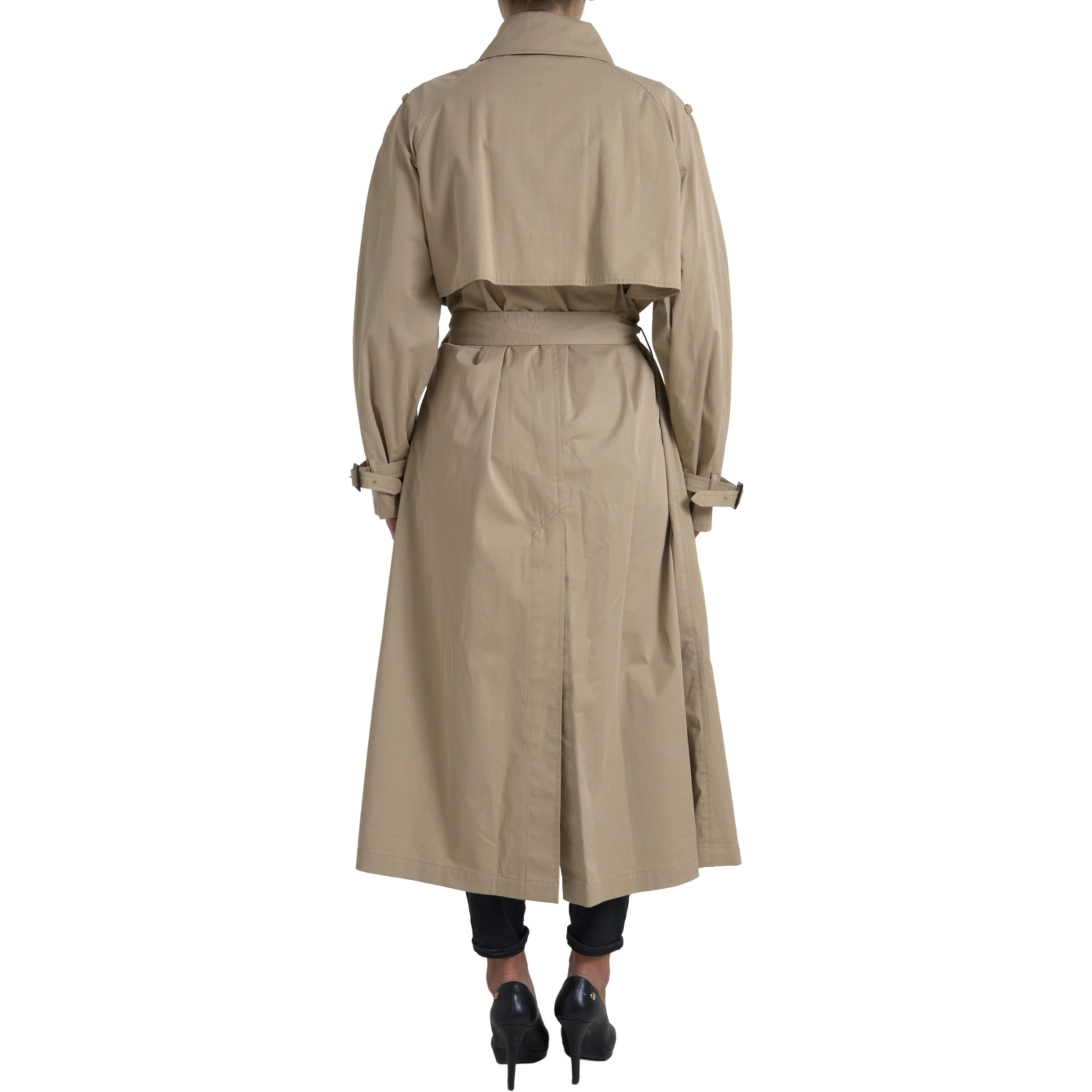 Khaki Double Breasted Trench Coat Jacket