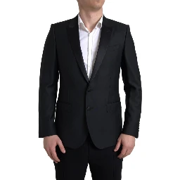 Black Wool Single Breasted MARTINI Blazer