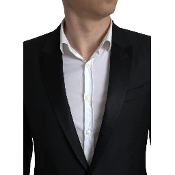 Black Wool Single Breasted MARTINI Blazer