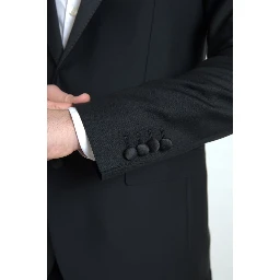 Black Wool Single Breasted MARTINI Blazer